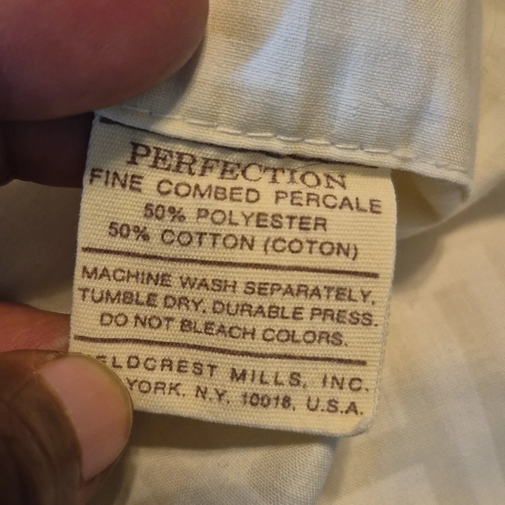 70s HALSTON Flat Sheet Vintage Fieldcrest 